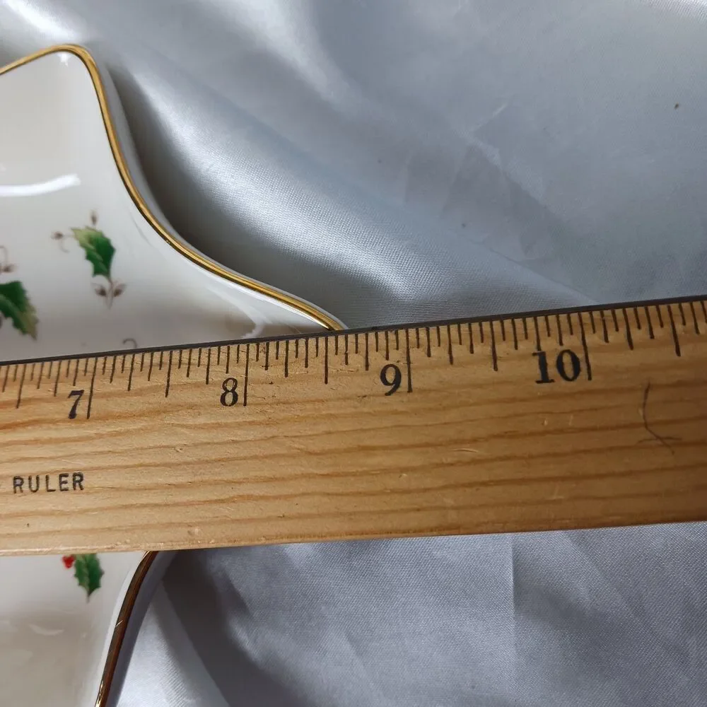ROYAL LIMITED HOLLY HOLIDAY CANDY DISH HOLLY LEAF